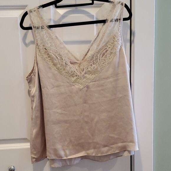 H&M champagne lace trim tank top XL NWT - Picture 4 of 7